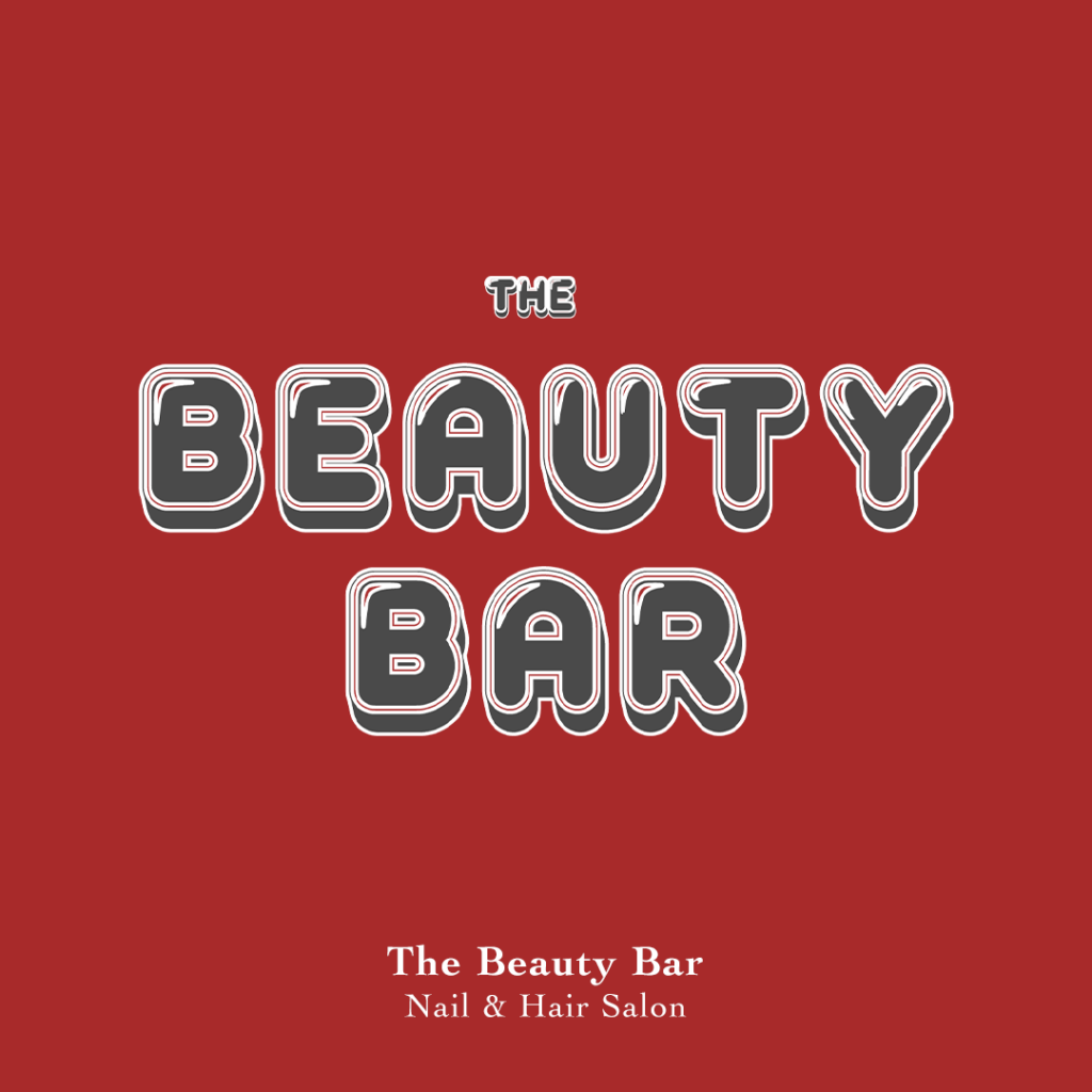 A logo for a nail and hair salon; The Beauty Bar